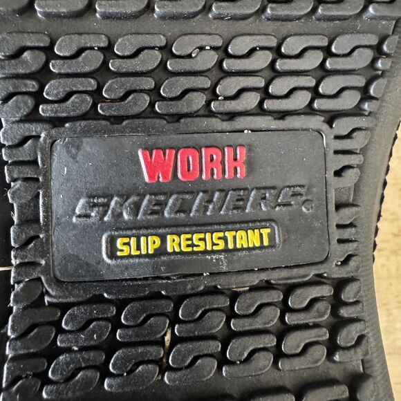 Skechers Work Mens Rockland Hooper Slip Resistant Slip-On Shoes Size 8.5 Black - Picture 10 of 11